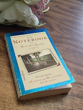 The Notebook by Nicholas Sparks - Blue & Cream Paperback Novel